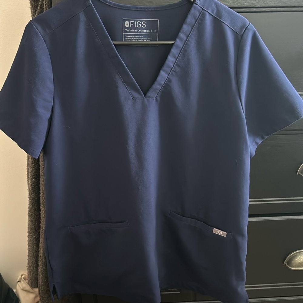Figs Navy Blue Women's Top